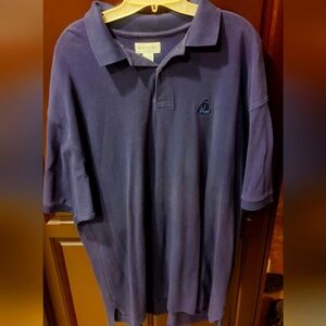 New IZOD Vintage Retro Classic Navy Blue Polo Shirt 2XL 100% Cotton 2 button